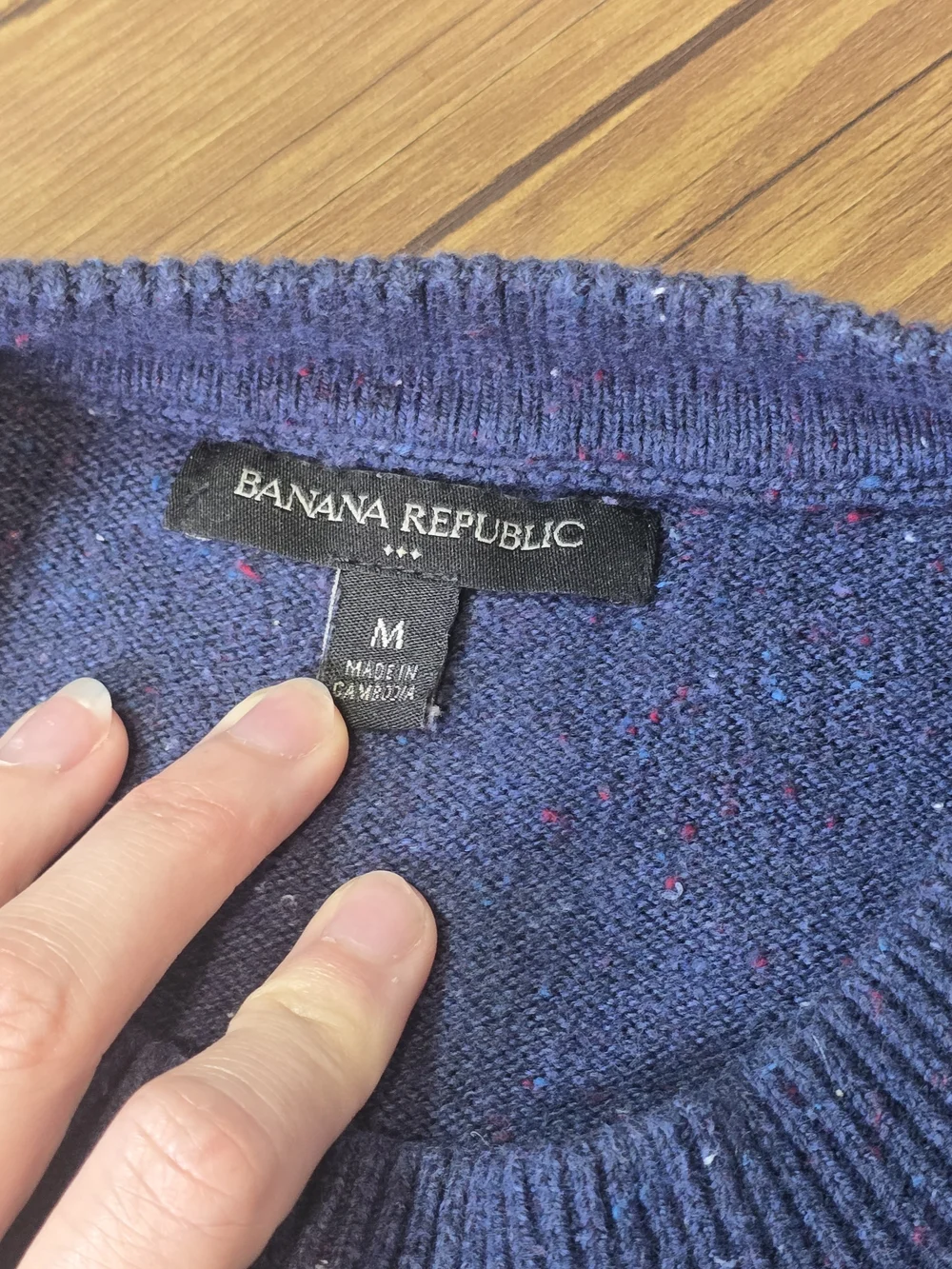 Banana Republic Men's Classic Cotton Blend Crewneck Sweater - Navy Blue Size M